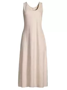 Веганское замшевое платье-миди Max Mara Leisure, цвет albino