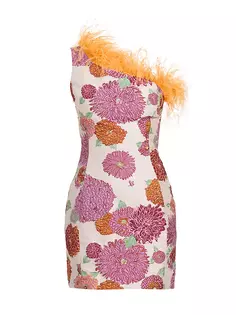 Edition 33 Мини-платье из перьев и жаккарда La Doublej, цвет jacquard gyn