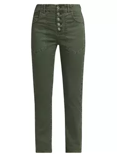 Прямые джинсы-карго Araya с высокой посадкой Veronica Beard, цвет army green
