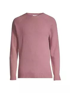 Шерстяной свитер с круглым вырезом Sunspel, цвет vintage pink