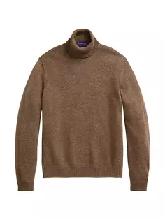 Кашемировый свитер с высоким воротником Ralph Lauren Purple Label, цвет taupe melange