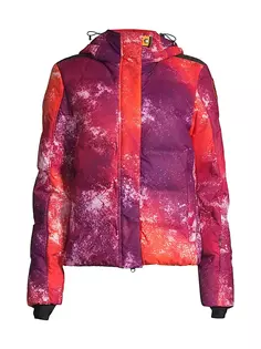 Лыжная куртка с принтом Berry Parajumpers, цвет carrot snow print