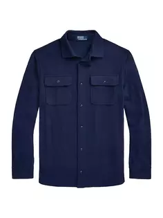 Фланелевая эластичная рубашка на пуговицах спереди Polo Ralph Lauren, синий