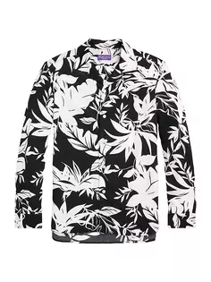 Походная рубашка с длинными рукавами и цветочным принтом Ralph Lauren Purple Label, белый