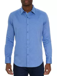 Рубашка Seven Hills на пуговицах спереди Robert Graham, синий