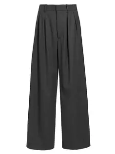 Фланелевые шерстяные брюки с низкой посадкой Wardrobe.Nyc, цвет charcoal