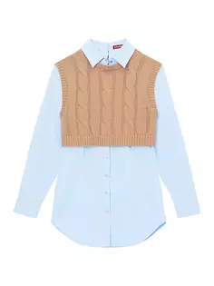 Рубашка-свитер Купер Staud, синий