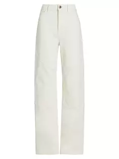Прямые эластичные джинсы Diana Biker с высокой посадкой 3X1, белый