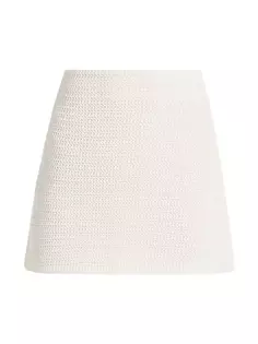 Мини-юбка текстурированного трикотажа Mach &amp; Mach, белый