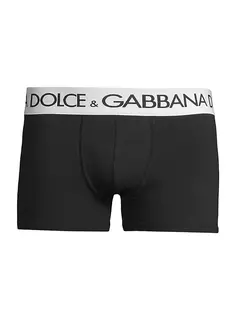 Боксеры с эластичным логотипом Dolce&amp;Gabbana, черный