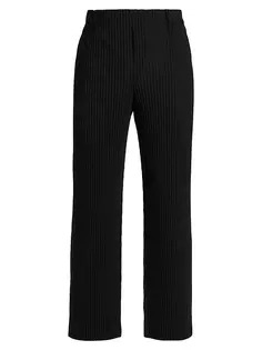 Базовые трикотажные брюки со складками Homme Plissé Issey Miyake, черный
