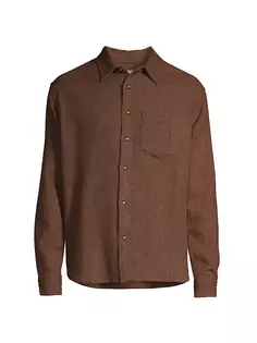 Фланелевая рубашка на пуговицах спереди Corridor, коричневый