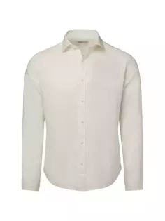 Льняная рубашка узкого кроя Onia, белый
