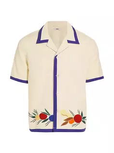 Рубашка с короткими рукавами и аппликацией Fruit Bunch Bode, белый