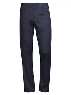 Фланелевые шерстяные брюки Canali, синий