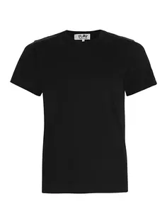 Хлопковая футболка с короткими рукавами Comme Des Garçons Play, черный