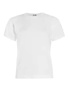 Хлопковая футболка с короткими рукавами Comme Des Garçons Play, белый