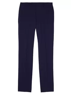 Костюмные брюки из натуральной шерсти Sandro, синий