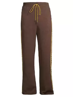 Трикотажные спортивные брюки с вышивкой R H U D E, цвет brown mustard