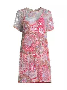 Мини-платье Bubbly с пайетками Starburst Frances Valentine, мультиколор