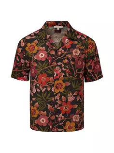 Рубашка с цветочным принтом Onia, черный
