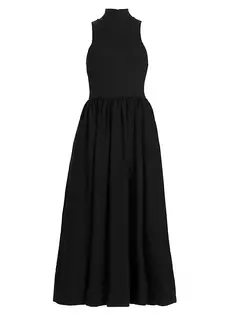 Расклешенное платье макси Sai Reformation, черный