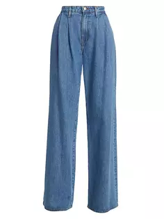 Джинсовые брюки со складками и высокой посадкой Derek Lam 10 Crosby, цвет carlisle