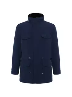 Тканевая куртка и куртка из овчины Gorski, темно-синий