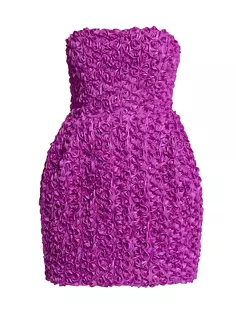 Мини-платье с 3D-цветком Rotate Birger Christensen, фиолетовый