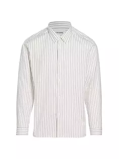 Классическая рубашка в полоску на пуговицах спереди Frame, цвет grey stripe