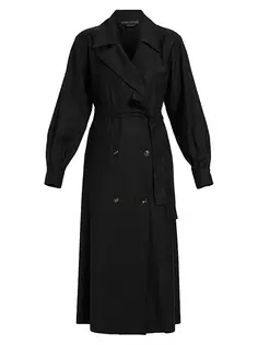 Пальто Detroit из смесовой шерсти с поясом в тонкую полоску Marina Rinaldi, Plus Size, серый