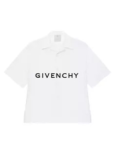 Гавайская рубашка свободного кроя из поплина Givenchy, черный