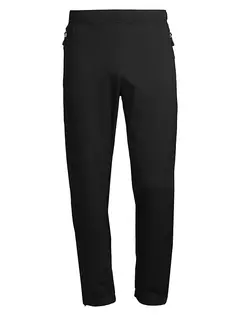 Спортивные брюки стрейч с логотипом Moncler, черный