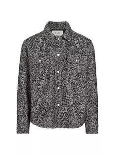 Текстурированная рубашка из смесовой шерсти Frame, серый