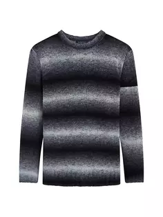 Полосатый свитер с круглым вырезом Bugatchi, цвет zinc