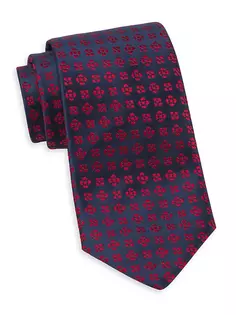 Шелковый галстук Neat Geo с мотивом Charvet, красный