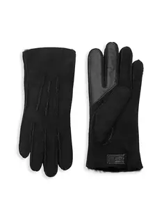 Мужские перчатки из контрастной овчины Touch Tech Ugg, черный