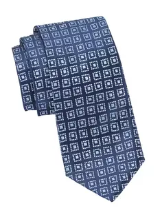 Тканый шелковый галстук Geobean Charvet, синий