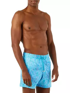 Эластичные шорты для плавания с принтом Urchins Vilebrequin, цвет horizon