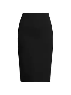 Шерстяная юбка-карандаш Grain De Poudre Versace, черный