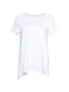 Укороченная футболка бойфренда с V-образным вырезом и короткими рукавами Wilt, белый