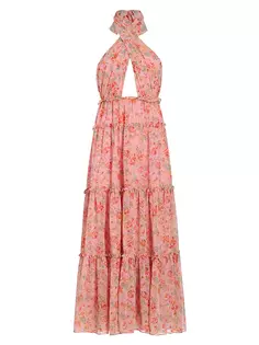 Платье макси с цветочным принтом Jaidee Astr The Label, цвет pink floral