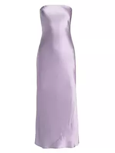 Шелковое платье-миди без бретелек Joana Reformation, цвет aura
