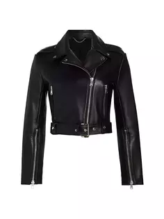 Кожаная байкерская куртка Monroe A.L.C., черный