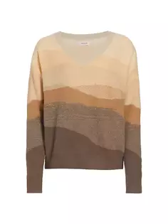Кашемировый свитер с V-образным вырезом Desertscape Naadam, цвет sand