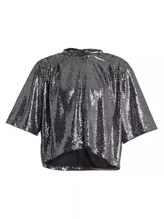 Укороченный топ Shiny Flou Delfi Isabel Marant Étoile, цвет silver