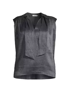 Блузка в полоску Lucille размера плюс из смесового шелка Harshman, Plus Size, цвет charcoal stripes
