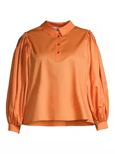 Хлопковая рубашка больших размеров Lois Harshman, Plus Size, цвет persimmon