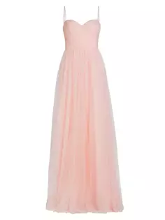 Плиссированное платье без рукавов Vernen Vera Wang Bride, цвет pale pink