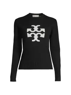 Кашемировый свитер с логотипом Tory Burch, черный